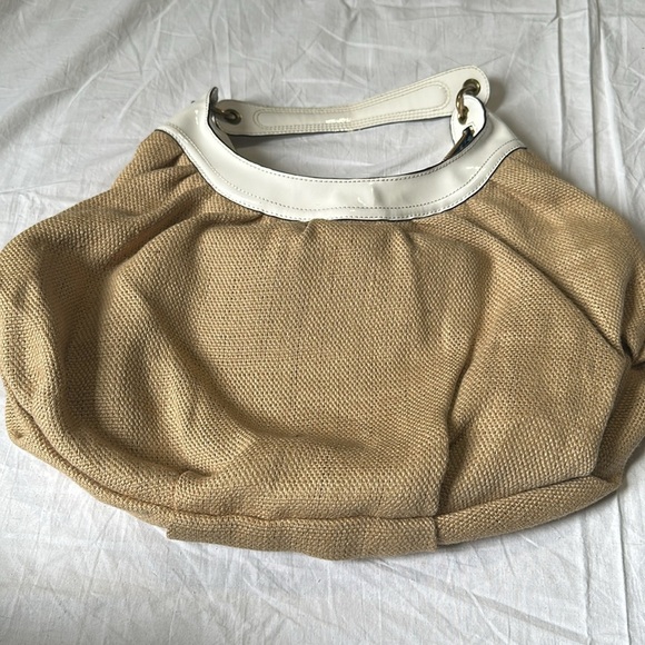 BCBG girls Hobo Bag Tan with Patent Leather Strap - Picture 7 of 7